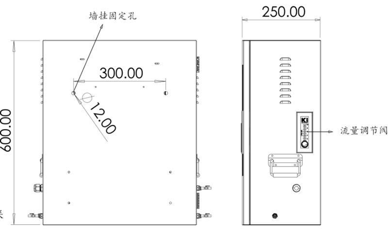 二次供水在線監(jiān)測(cè)設(shè)備側(cè)視圖