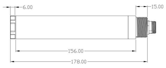 水質(zhì)在線(xiàn)cod濁度傳感器尺寸圖